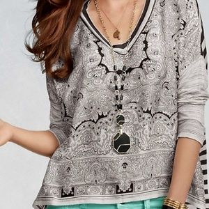 CAbi 347 silk paisley bandanna blouse size medium